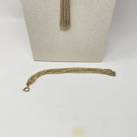 Sarah Coventry Long‎ Tassel Necklace Convertible Adjustable Gold-Tone Vintage - Picture 4 of 9